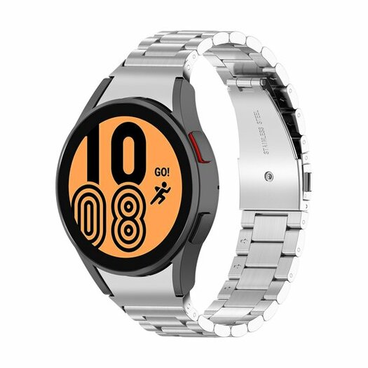 Samsung Galaxy Watch 4 40mm 44mm Stalen schakelband Zilver