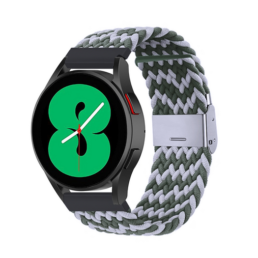 Garmin Vivoactive 4 4L Braided nylon bandje Groen grijs