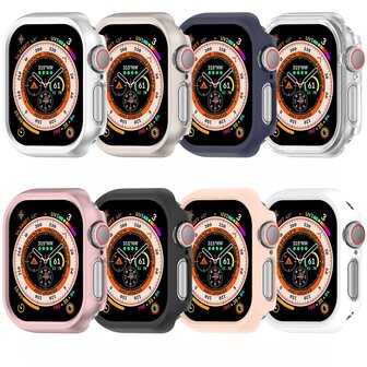 Hard case 46mm (open front) - Donkerblauw - Geschikt voor Apple Watch 46mm