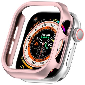 Hard case 46mm (open front) - Ros&eacute; goud - Geschikt voor Apple Watch 46mm