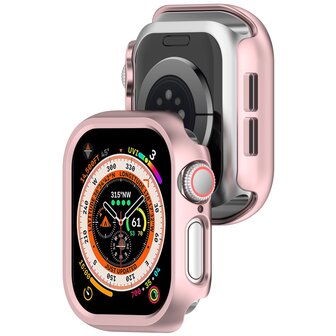 Hard case 46mm (open front) - Ros&eacute; goud - Geschikt voor Apple Watch 46mm