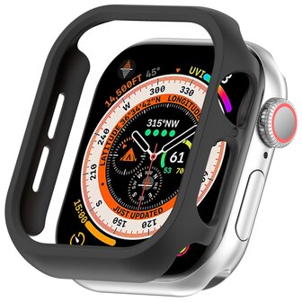 Hard case 46mm (open front) - Zwart - Geschikt voor Apple Watch 46mm