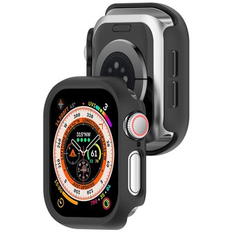 Hard case 46mm (open front) - Zwart - Geschikt voor Apple Watch 46mm