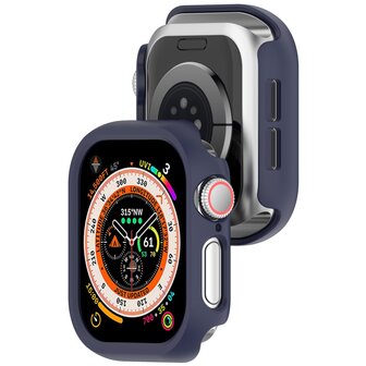 Hard case 42mm (open front) - Donkerblauw - Geschikt voor Apple Watch 42mm (series 10)