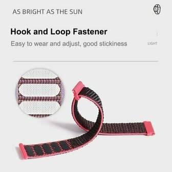 Sport Loop nylon bandje - Zwart gem&ecirc;leerd - Xiaomi Redmi Watch 5 Active / Redmi Watch 5 Lite