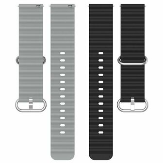 Ocean Style bandje - Zwart / grijs - Xiaomi Redmi Watch 5 Active / Redmi Watch 5 Lite