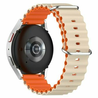 Ocean Style bandje - Beige / oranje - Xiaomi Redmi Watch 5 Active / Redmi Watch 5 Lite