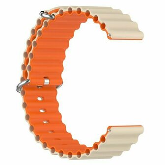 Ocean Style bandje - Beige / oranje - Xiaomi Redmi Watch 5 Active / Redmi Watch 5 Lite