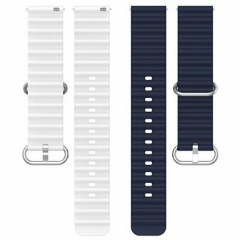 Ocean Style bandje - Donkerblauw / wit - Xiaomi Redmi Watch 5 Active / Redmi Watch 5 Lite