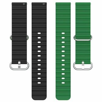 Ocean Style bandje - Groen / zwart - Xiaomi Redmi Watch 5 Active / Redmi Watch 5 Lite