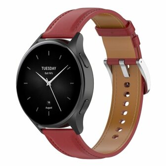 Luxe leren bandje - Bordeaux - Xiaomi Redmi Watch 5 Active / Redmi Watch 5 Lite