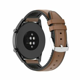 leer + siliconen bandje - Bruin - Xiaomi Redmi Watch 5 Active / Redmi Watch 5 Lite