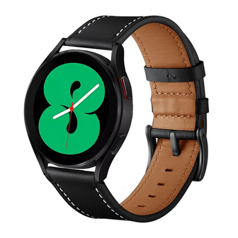 lederen bandje - Zwart - Xiaomi Redmi Watch 5 Active / Redmi Watch 5 Lite