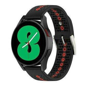 Dot Pattern bandje - Zwart met rood - Xiaomi Redmi Watch 5 Active / Redmi Watch 5 Lite