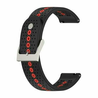 Dot Pattern bandje - Zwart met rood - Xiaomi Redmi Watch 5 Active / Redmi Watch 5 Lite