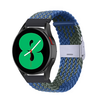 Braided nylon bandje - Groen / blauw - Xiaomi Redmi Watch 5 Active / Redmi Watch 5 Lite