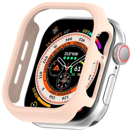 Hard case 46mm (open front) - Lichtroze - Geschikt voor Apple Watch 46mm