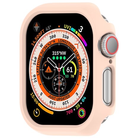 Hard case 46mm (open front) - Lichtroze - Geschikt voor Apple Watch 46mm