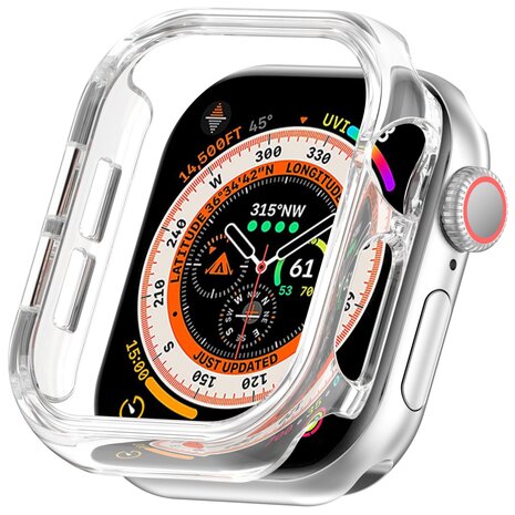 Hard case 46mm (open front) - Transparant - Geschikt voor Apple Watch 46mm