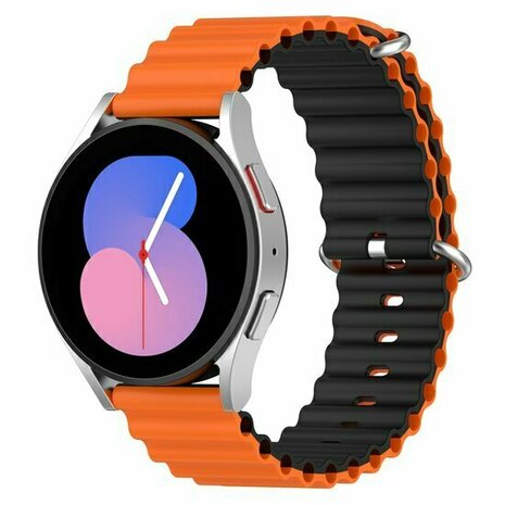 Ocean Style bandje - Oranje / zwart - Xiaomi Redmi Watch 5 Active / Redmi Watch 5 Lite