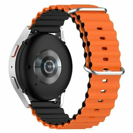 Ocean Style bandje - Oranje / zwart - Xiaomi Redmi Watch 5 Active / Redmi Watch 5 Lite