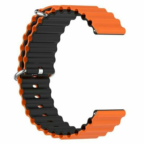 Ocean Style bandje - Oranje / zwart - Xiaomi Redmi Watch 5 Active / Redmi Watch 5 Lite