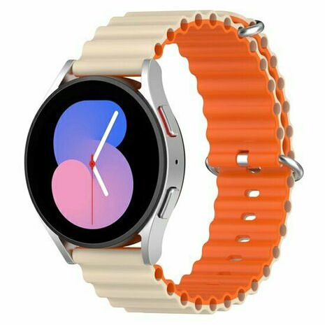 Ocean Style bandje - Beige / oranje - Xiaomi Redmi Watch 5 Active / Redmi Watch 5 Lite