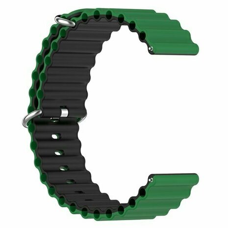 Ocean Style bandje - Groen / zwart - Xiaomi Redmi Watch 5 Active / Redmi Watch 5 Lite