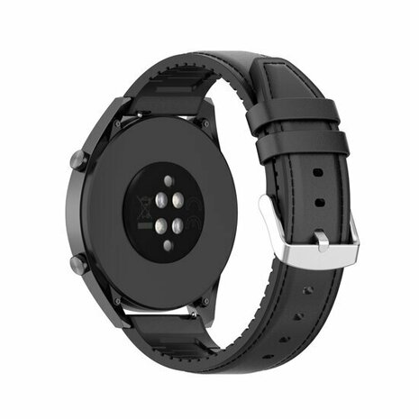 leer + siliconen bandje - Zwart - Xiaomi Redmi Watch 5 Active / Redmi Watch 5 Lite