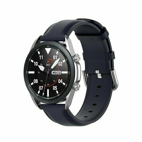 Classic leren bandje - Donkerblauw - Xiaomi Redmi Watch 5 Active / Redmi Watch 5 Lite