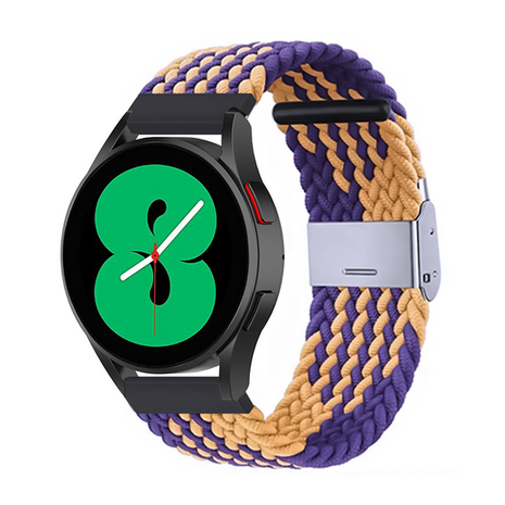 Braided nylon bandje - Oker / paars - Xiaomi Redmi Watch 5 Active / Redmi Watch 5 Lite