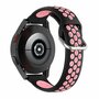 Siliconen sportbandje met gesp - Zwart + roze - Samsung Galaxy Watch 6 Classic - 47mm &amp; 43mm