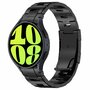 Titanium band met aansluitknop - Zwart - Samsung Galaxy Watch 4 - 40mm &amp; 44mm