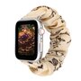 Elastisch scrunchie nylon bandje - Bloemenprint donker - Geschikt voor Apple Watch 38mm / 40mm / 41mm / 42mm