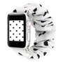 Elastisch scrunchie nylon bandje - Zwarte stippen - Geschikt voor Apple Watch 44mm / 45mm&nbsp;/ 46mm / 49mm