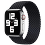 Braided Solo Loop nylon bandje - Maat: S - Zwart - Geschikt voor Apple Watch 38mm / 40mm / 41mm / 42mm