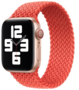 Braided Solo Loop nylon bandje - Maat: S - Zacht oranje - Geschikt voor Apple Watch 38mm / 40mm / 41mm