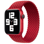 Braided Solo Loop nylon bandje - Maat: S - Rood - Geschikt voor Apple Watch 38mm / 40mm / 41mm / 42mm