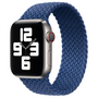 Braided Solo Loop nylon bandje - Maat: S - Blauw - Geschikt voor Apple Watch 38mm / 40mm / 41mm / 42mm