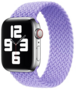 Braided Solo Loop nylon bandje - Maat: M - Lila - Geschikt voor Apple Watch 38mm / 40mm / 41mm