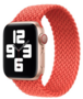 Braided Solo Loop nylon bandje - Maat: M - Zacht oranje - Geschikt voor Apple Watch 42mm / 44mm / 45mm / 49mm