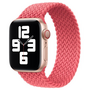 Braided Solo Loop nylon bandje - Maat: M - Roze - Geschikt voor Apple Watch 44mm / 45mm&nbsp;/ 46mm / 49mm