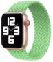 Braided Solo Loop nylon bandje - Maat: M - Lichtgroen - Geschikt voor Apple Watch 42mm / 44mm / 45mm / 49mm