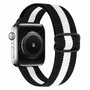 Solo Loop Nylon bandje - Zwart / Wit - Geschikt voor Apple Watch 38mm / 40mm / 41mm / 42mm