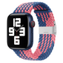 Braided nylon bandje - Roze / Blauw - Geschikt voor Apple Watch 38mm / 40mm / 41mm / 42mm