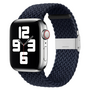 Braided nylon bandje - Donkerblauw - Geschikt voor Apple Watch 38mm / 40mm / 41mm / 42mm