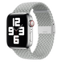 Braided nylon bandje - Lichtgrijs - Geschikt voor Apple Watch 38mm / 40mm / 41mm / 42mm