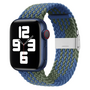 Braided nylon bandje - Blauw / Groen - Geschikt voor Apple Watch 38mm / 40mm / 41mm / 42mm