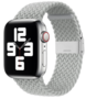 Braided nylon bandje - Lichtgrijs - Geschikt voor Apple Watch 44mm / 45mm&nbsp;/ 46mm / 49mm