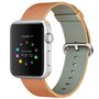 Nylon bandje - Licht bruin / Rood - Geschikt voor Apple Watch 38mm / 40mm / 41mm / 42mm